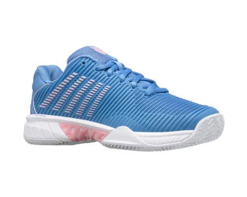 K-Swiss Women's Hypercourt Express 2 Hb Silver Lake Blue White Orchid Pink Shoes
