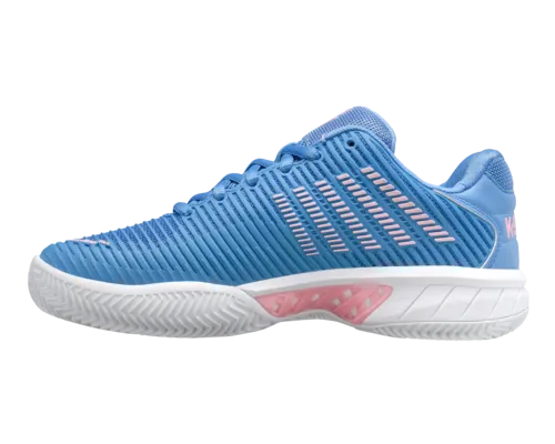 K-Swiss Women's Hypercourt Express 2 Hb Silver Lake Blue White Orchid Pink Shoes