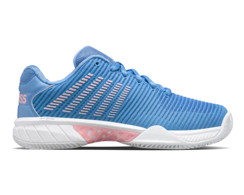 K-Swiss Women's Hypercourt Express 2 Hb Silver Lake Blue White Orchid Pink Shoes