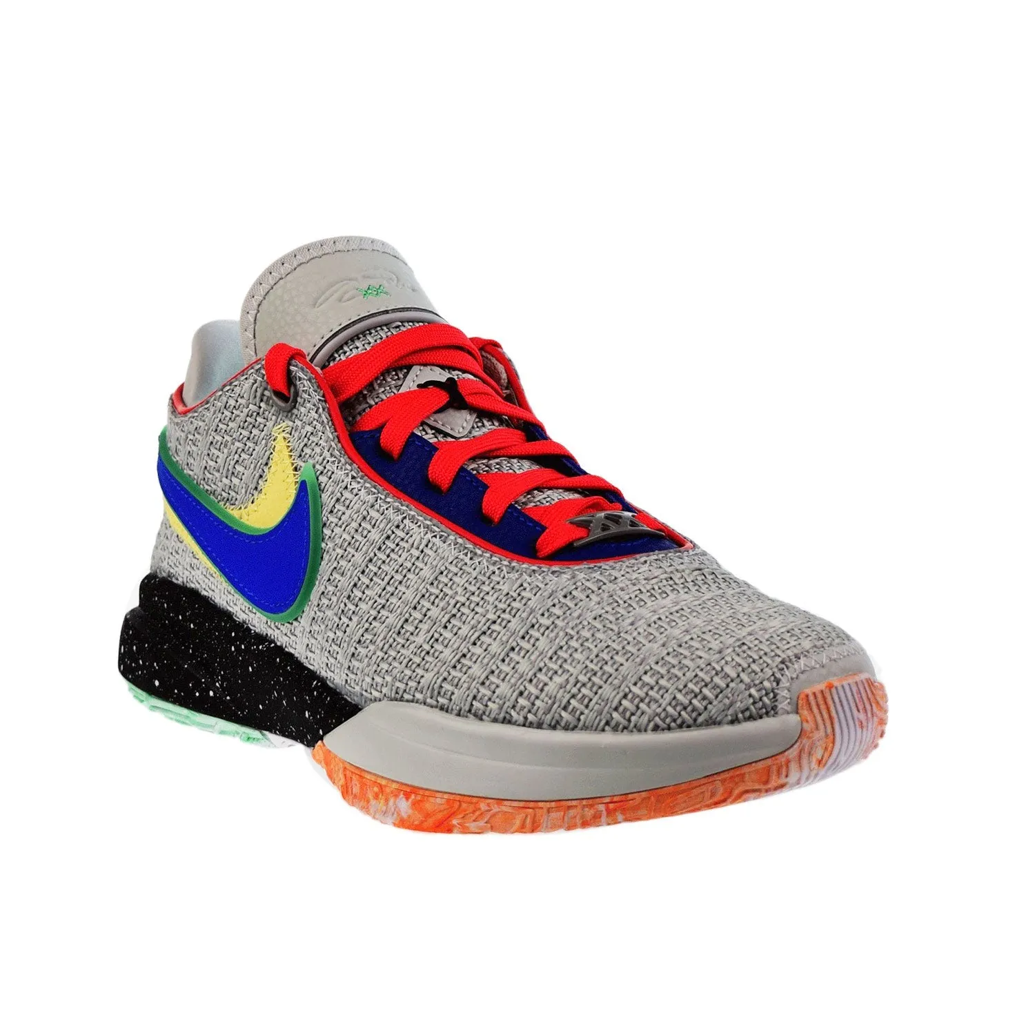 Nike LeBron XX Big Kids' Shoes Light Silver-Hyper Royal-Lemon Chiffon