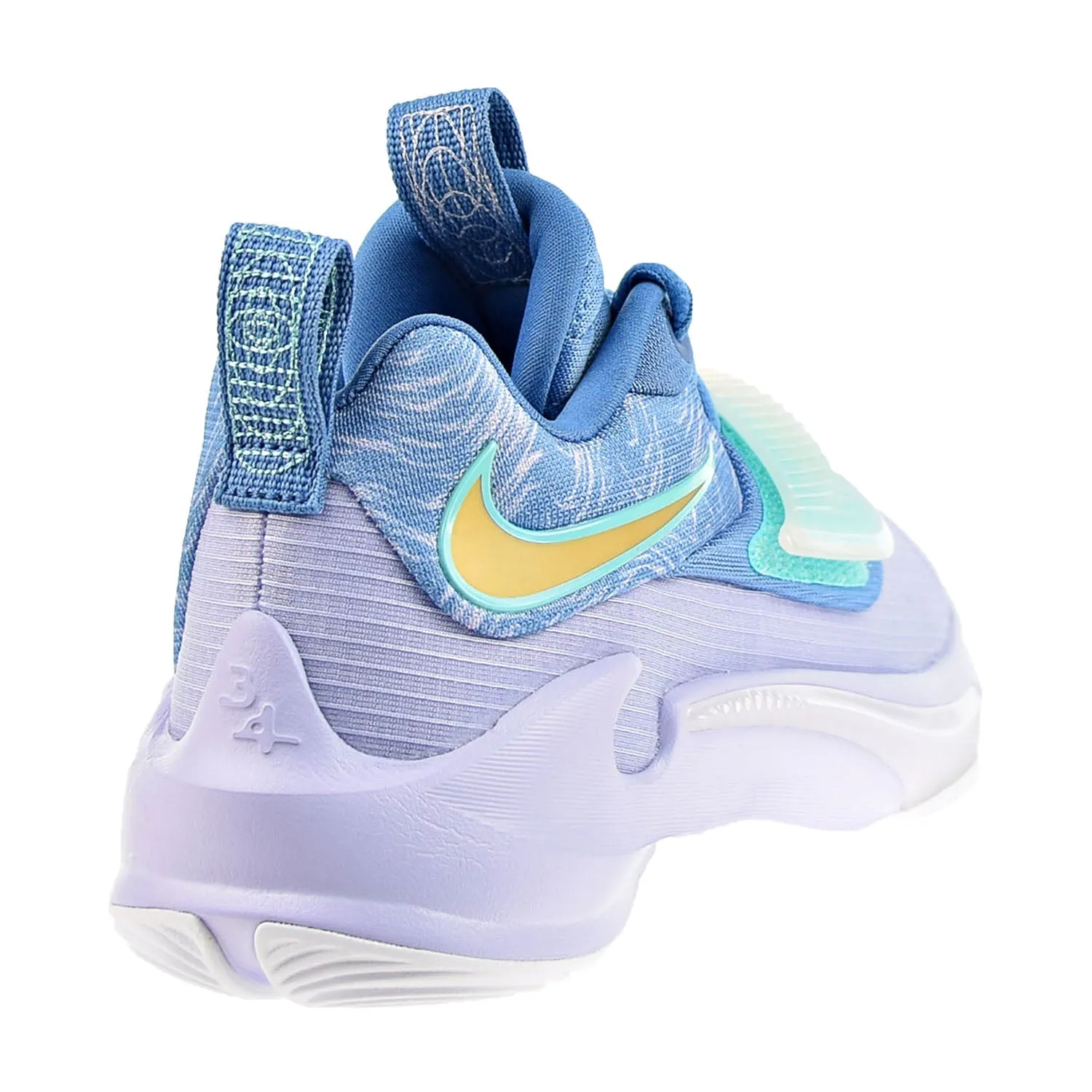 Nike Zoom Freak 3 GS Big Kids' Shoes Dutch Blue-Metallic Gold-Ghost
