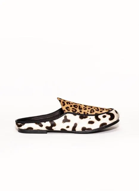 Printed Cowhide Mule
