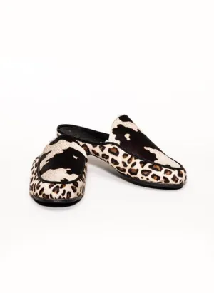 Printed Cowhide Mule