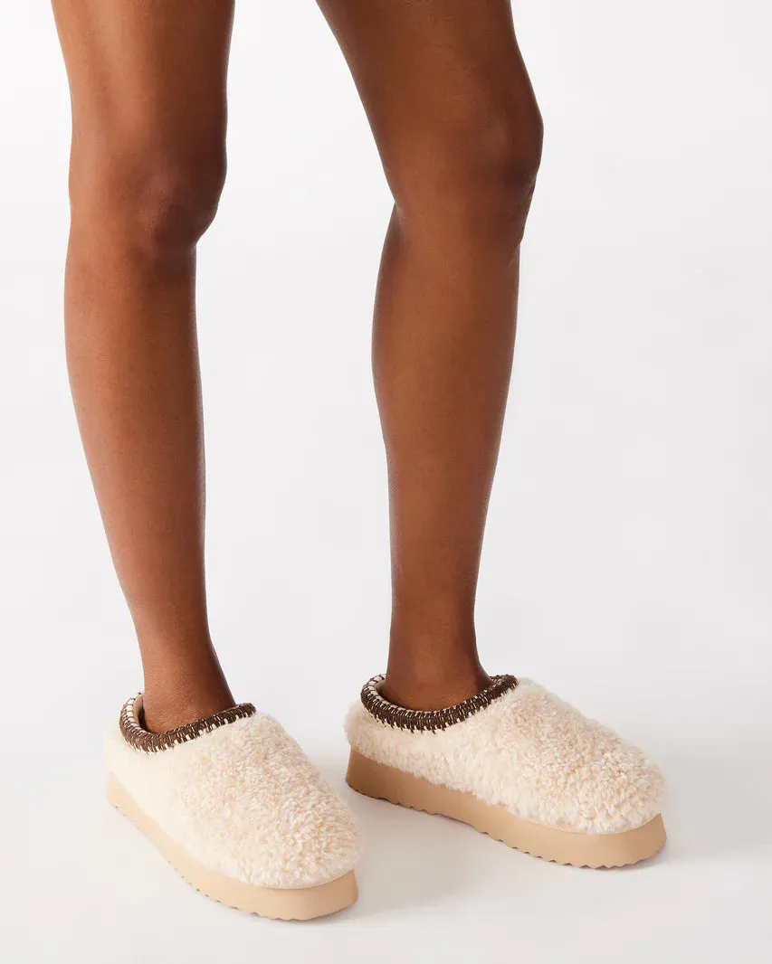 Selena Faux Shearling Slipper - Natural