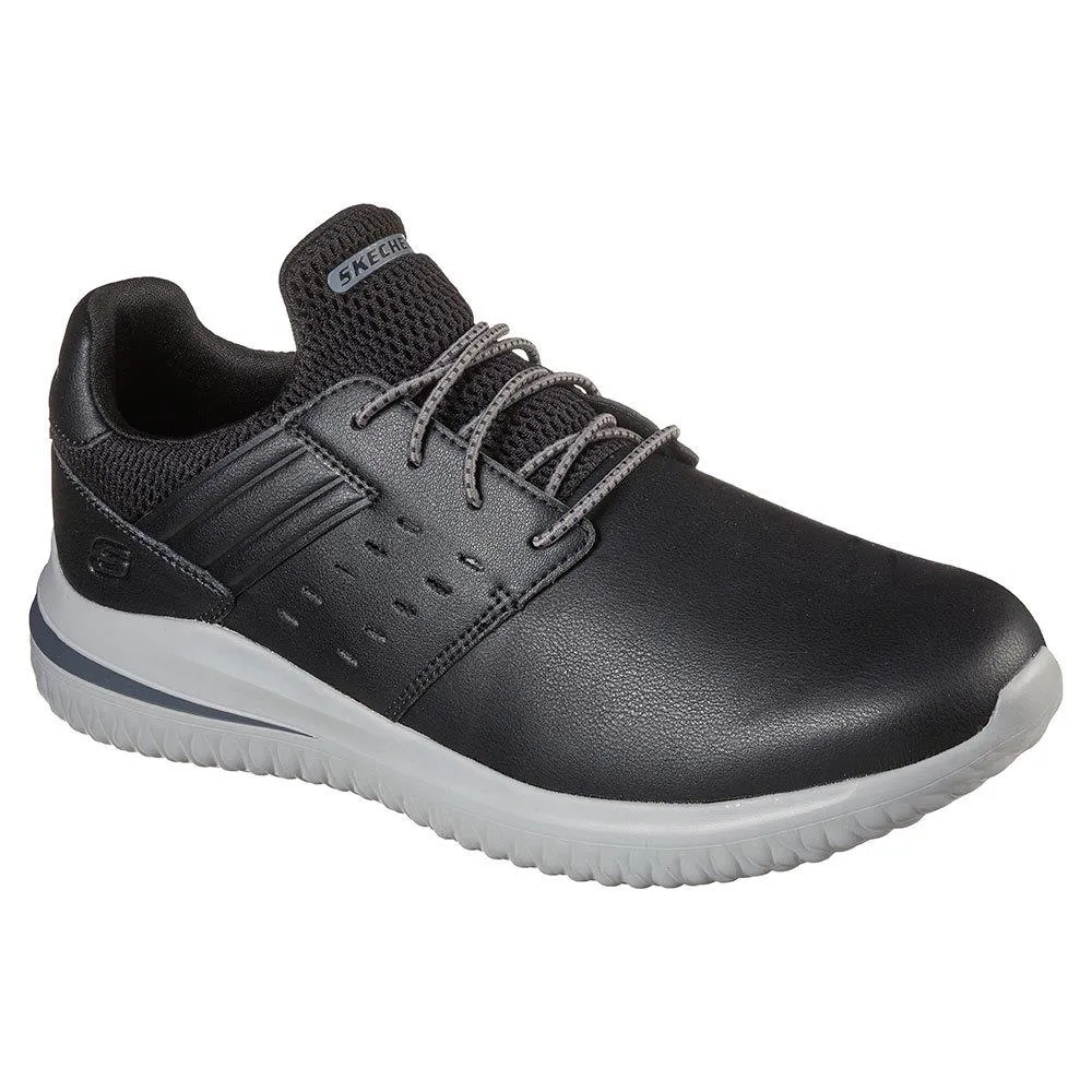 Skechers Men's Delson 3.0 Ezra Sneaker Fit Shoes in Black 7 to 13