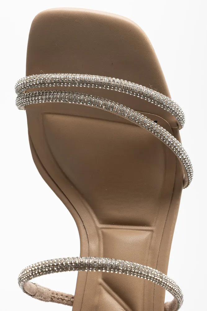 Strappy Heel Sandal Natural