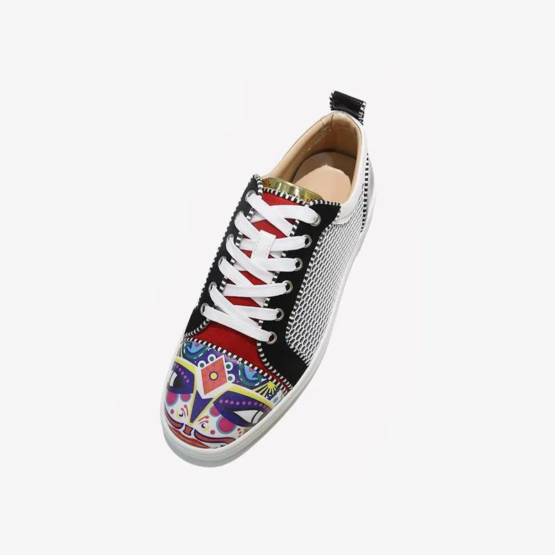 Vibrant Patterned Low-Top Sneakers