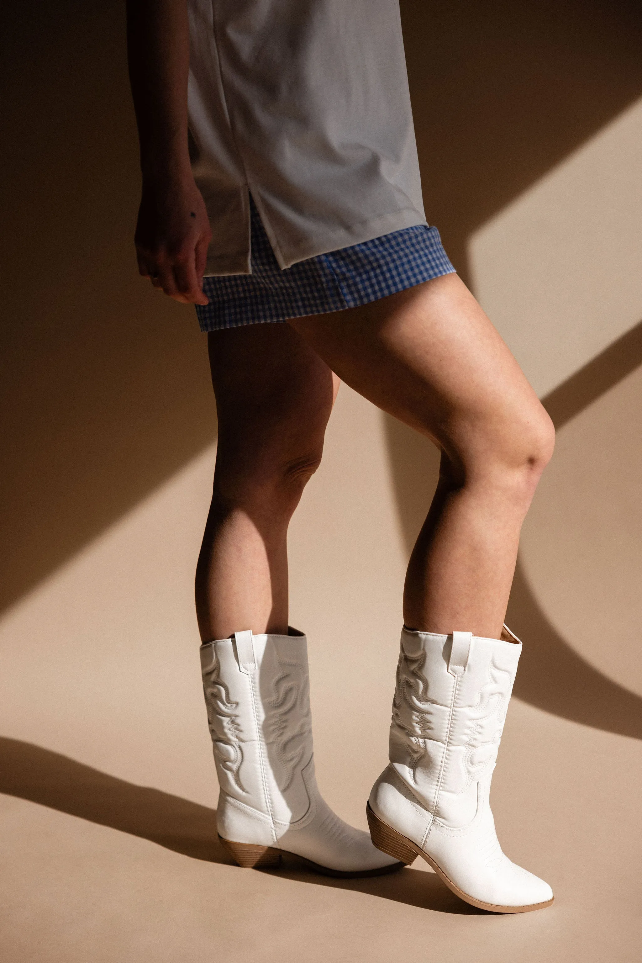 White Western Boots