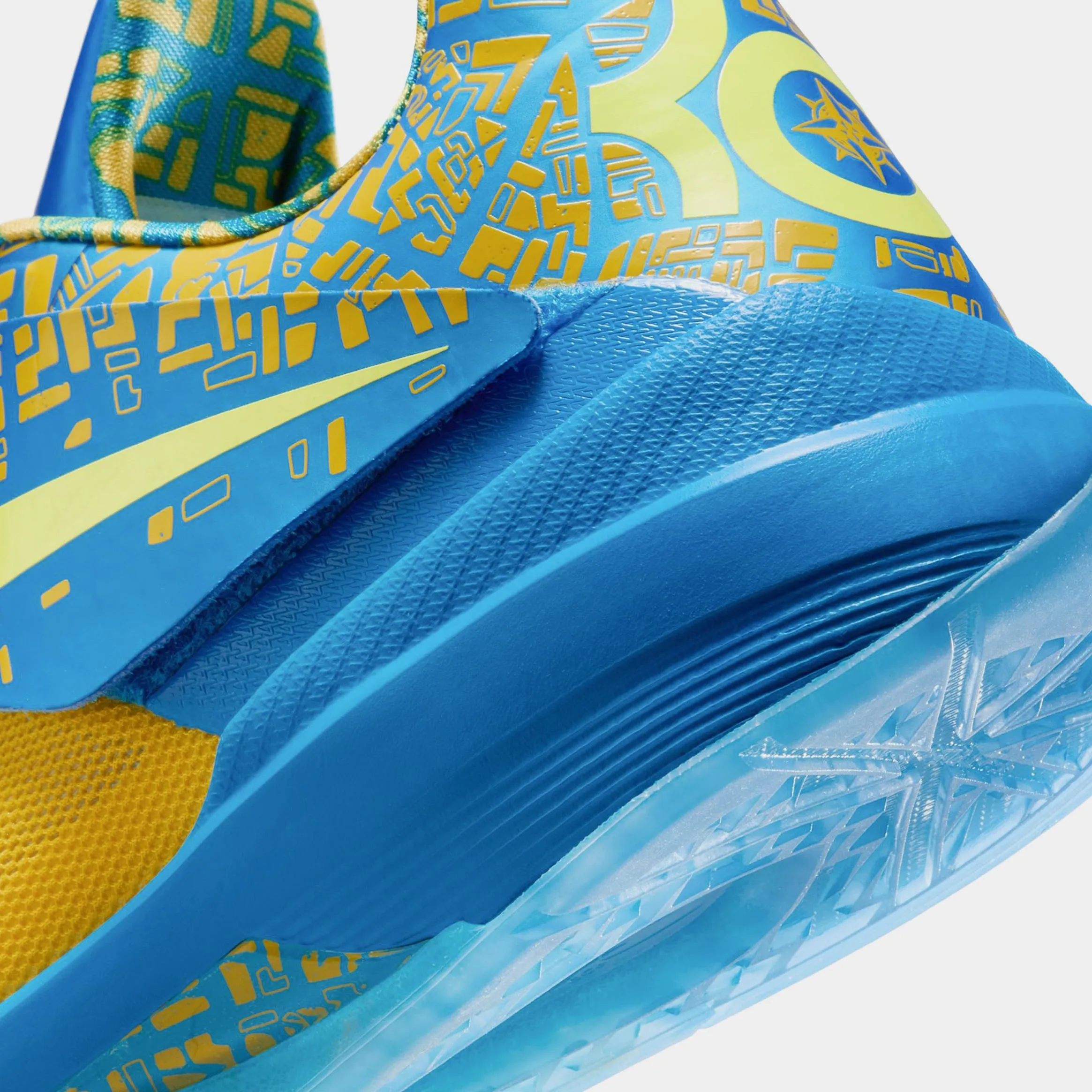 Zoom KD 4 Scoring Title Mens Basketball Shoes (Photo Blue/Lemon Twist/Tour Yellow)